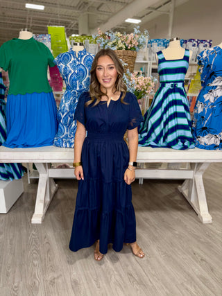 MAYA NAVY MAXI DRESS