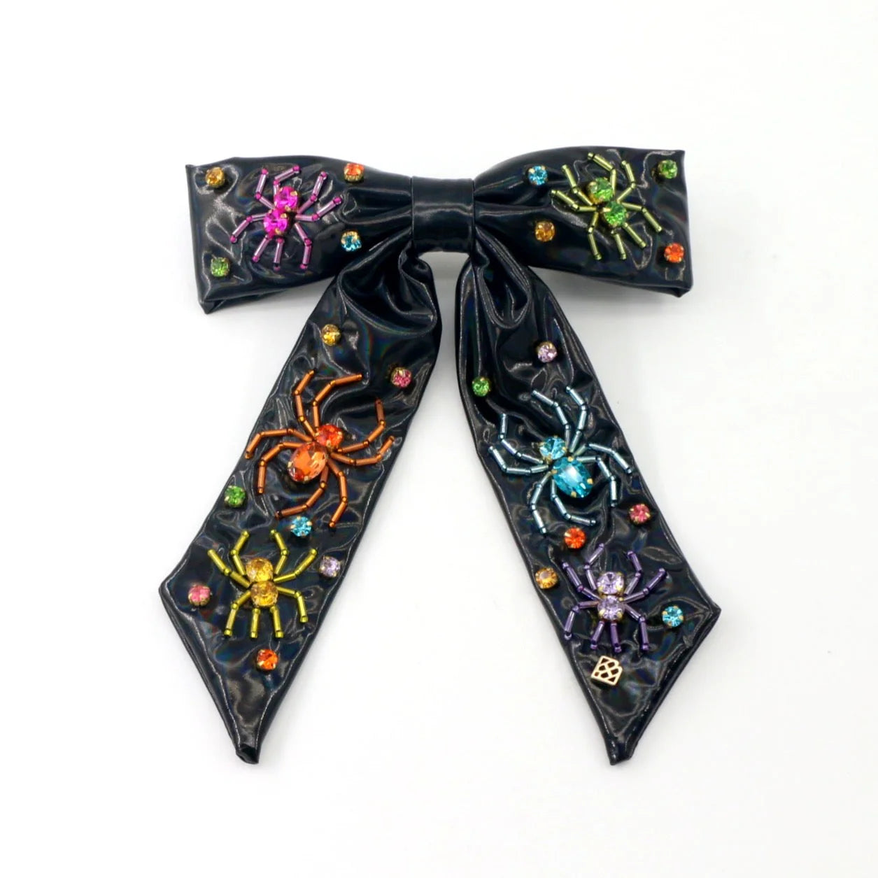 Rainbow Spiders Bow Barrette