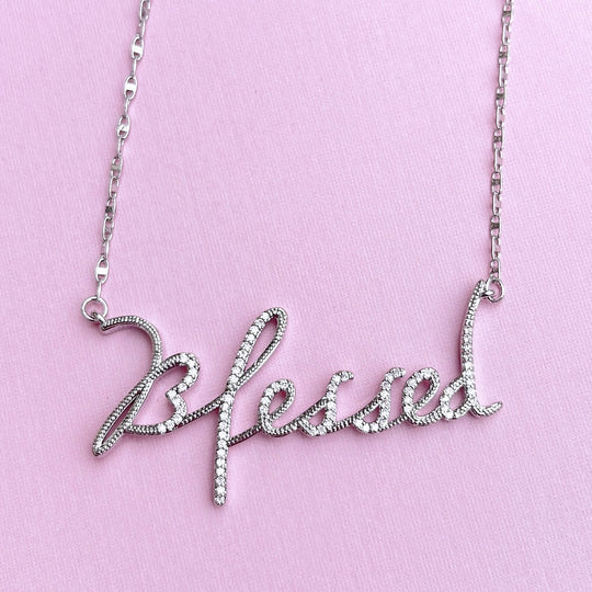 BLESSED SILVER TREASURE JEWELS NECKLACE