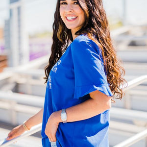 GAME DAY SPIRIT TEE BLUE WHITE