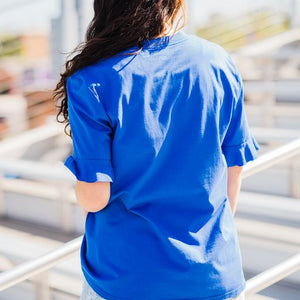 GAME DAY SPIRIT TEE BLUE WHITE