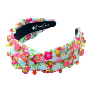 BRIANNA CANNON ADULT SIZE BRIGHT DAISY HEADBAND WITH CRYSTALS & STONES