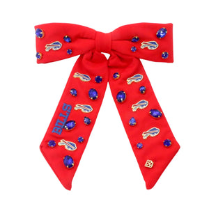 Buffalo Bills Red Bow Barrette