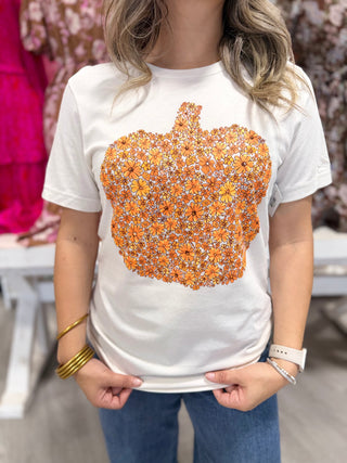 Flower Filled Pumpkin Tee