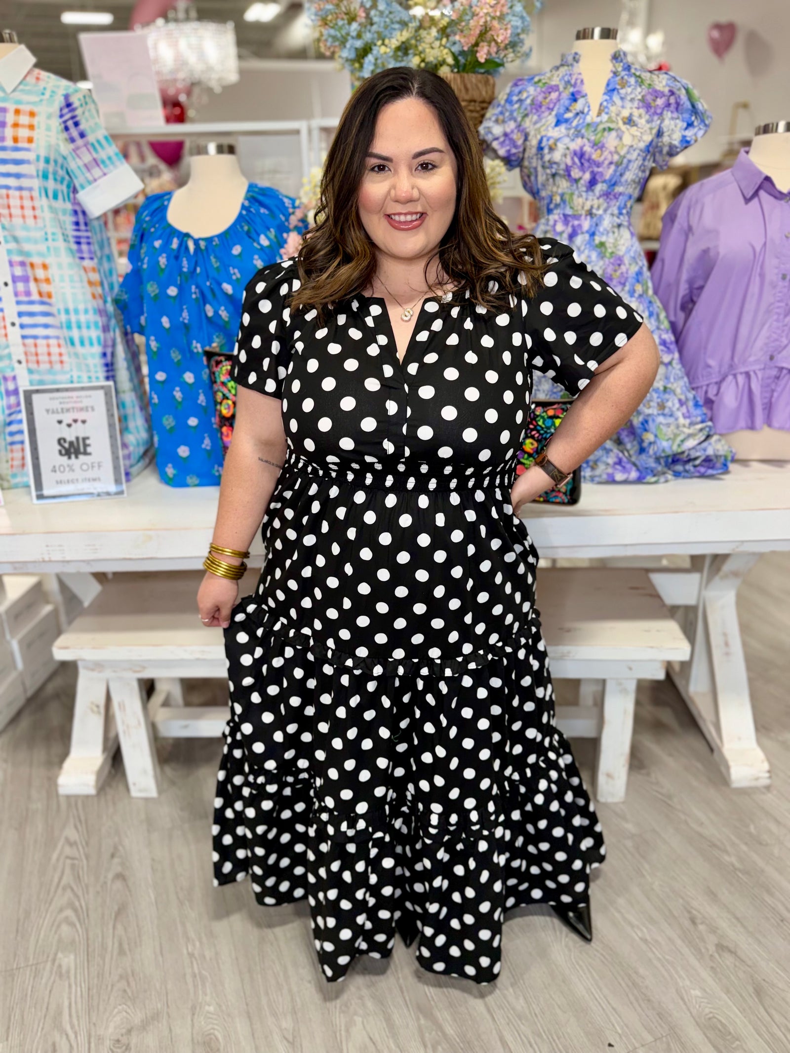 LARISSA POLKA DOT DRESS
