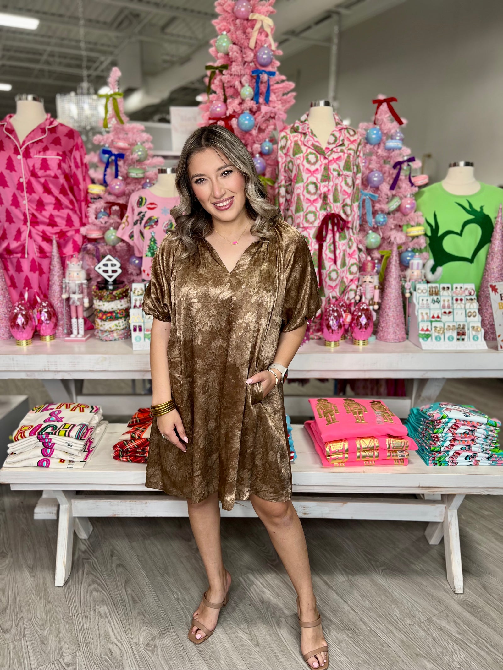 VICTORIA BROWN DRESS