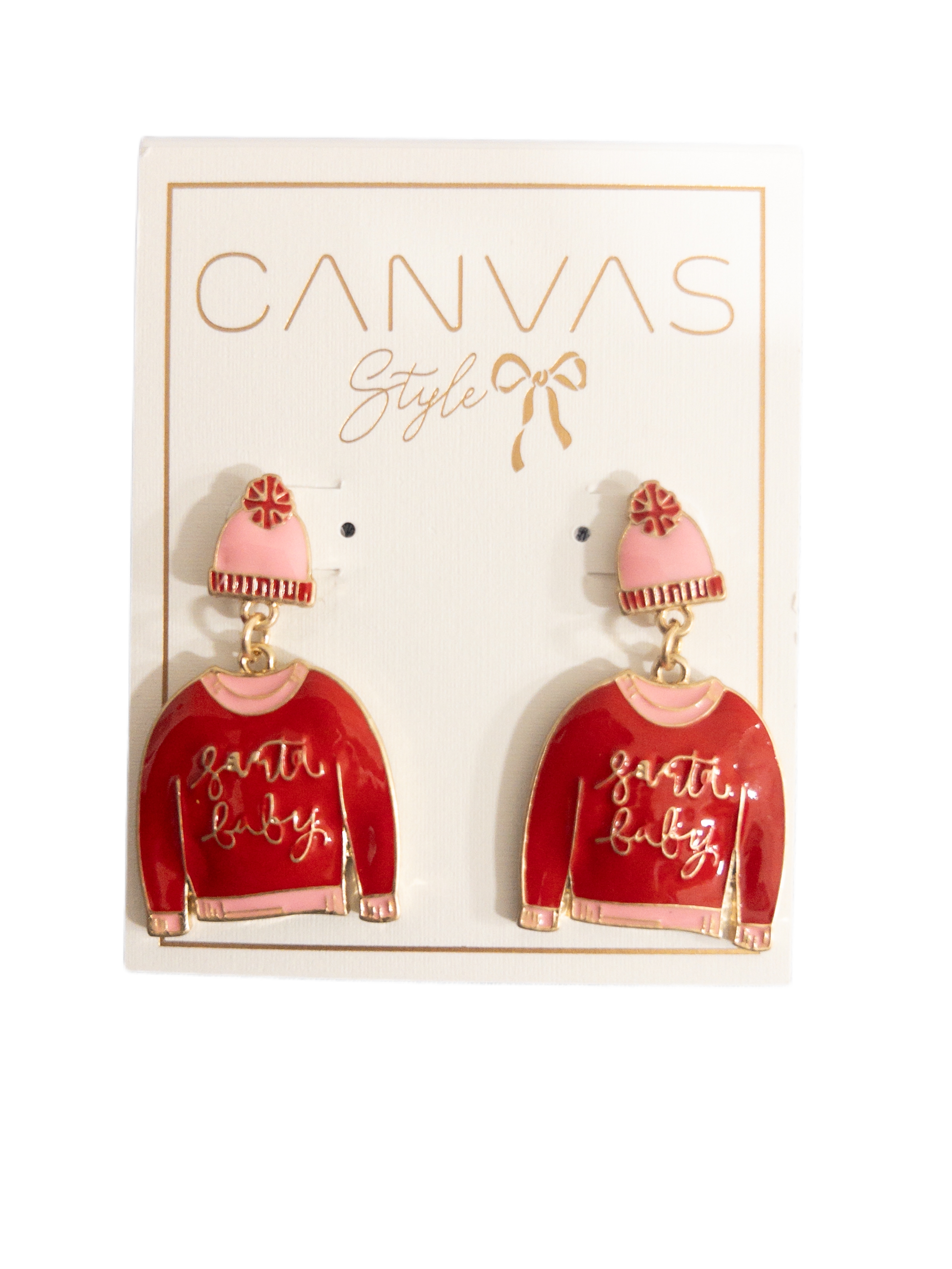 Santa Baby sweater red  Earrings