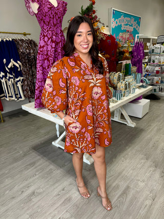 JENNIFER RUST FLORAL DRESS