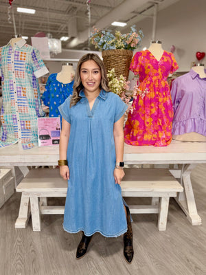 VALERIE LIGHT DENIM DRESS