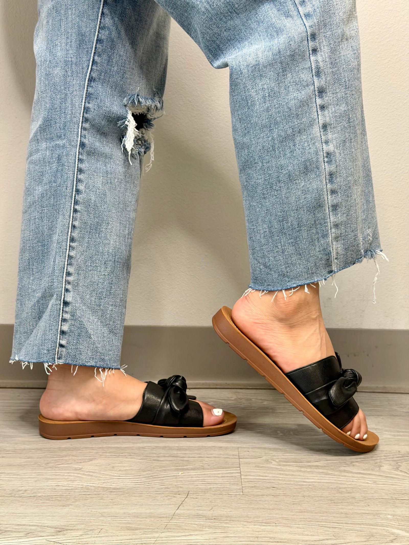 CORKYS TOO CUTE BLACK SANDALS