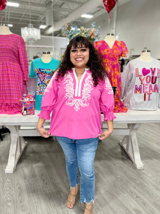 DIANA HOT PINK TOP