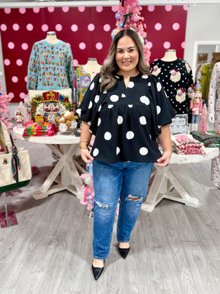 HOLLY POLKA DOT TOP