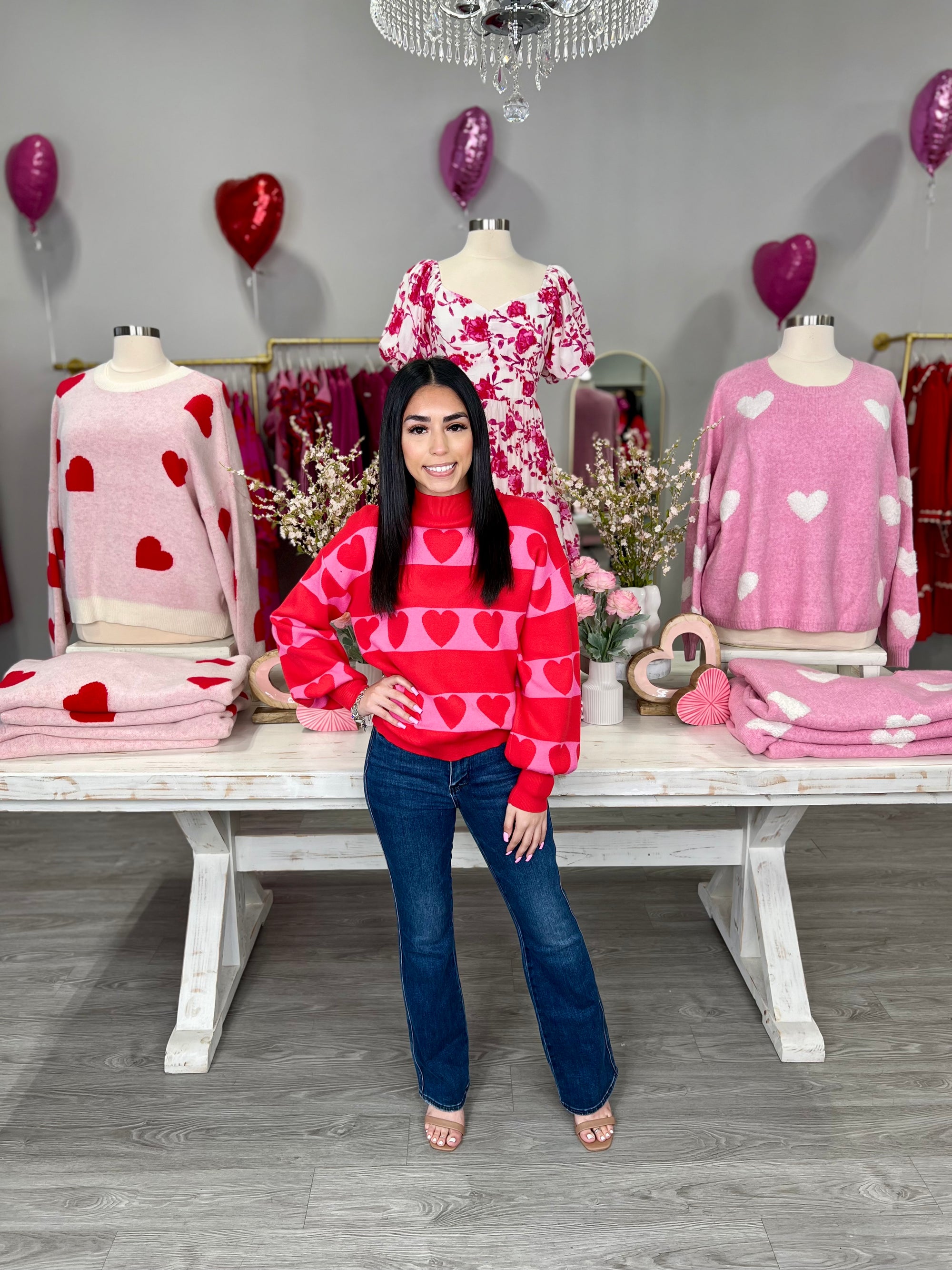 LULU HEART SWEATER