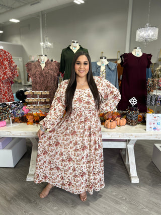 LUPITA FALL FLORAL MAXI DRESS