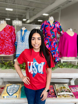 Star USA Patriotic 4th of July tee