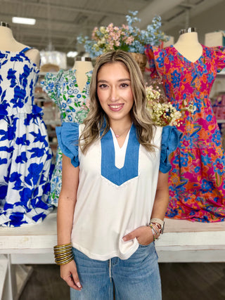 BRENDA DENIM TOP