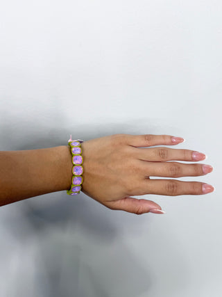 Griffin Chartreuse Enamel Stretch Bracelet - Autumn / Fall-B68