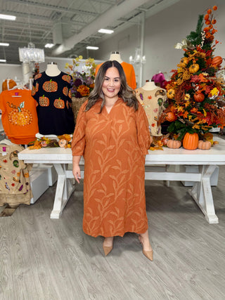 QUINN DRESS-TERRACOTTA