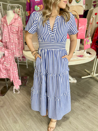Brandy Striped Maxi Dress