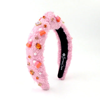 Child Size Pink Candy Corn Headband with Crystals