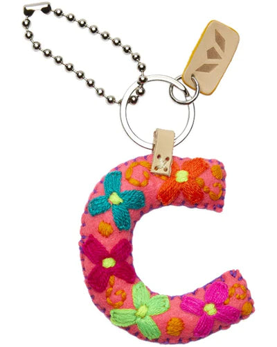 PINK FELT CHARM INITIAL C