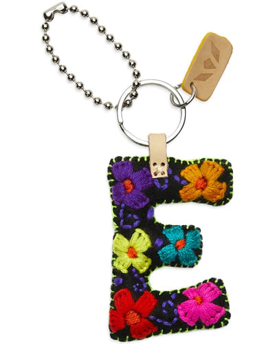 BLACK FELT CHARM INITIAL E