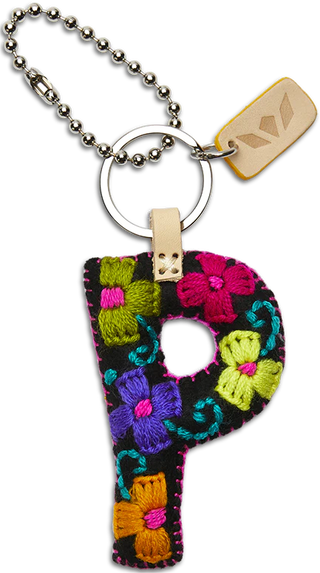 BLACK FELT CHARM INITIAL P