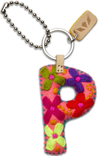 PINK FELT CHARM INITIAL P