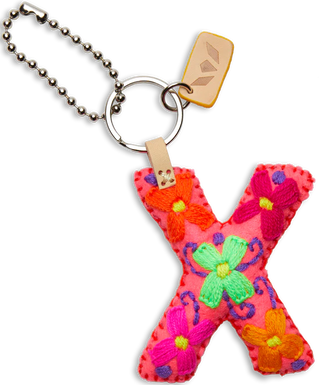 PINK FELT CHARM INITIAL X