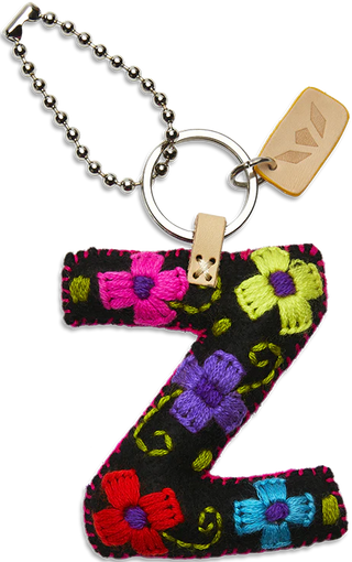 BLACK FELT CHARM INITIAL Z