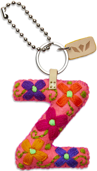 PINK FELT CHARM INITIAL Z
