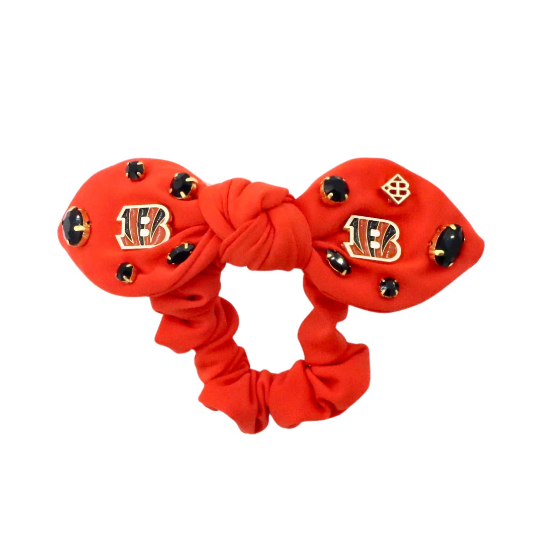 Cincinnati Bengals Orange Logo Bow Scrunchie