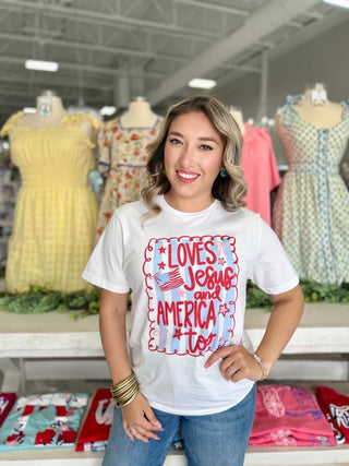 Love Jesus and America Tee