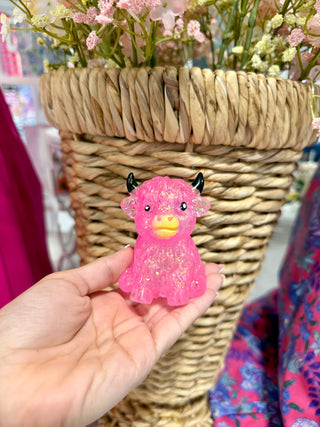 HIGHLAND COW GLITTER SQUISHY