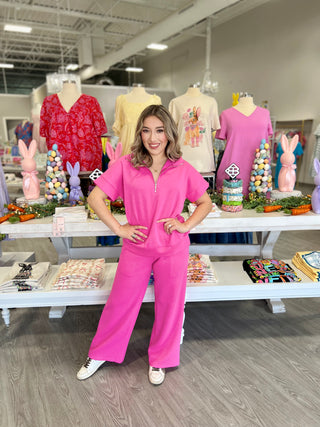 KRISTAN SET- HOT PINK