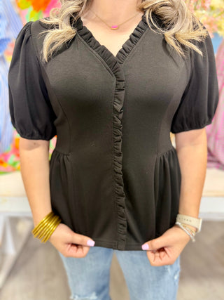 LACEY BLACK TOP