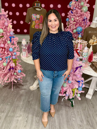 AMINA POLKA DOT TOP