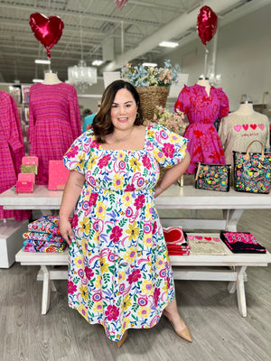 ISABELLA FLORAL MIDI DRESS