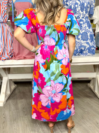 KRISTEN FLORAL MIDI DRESS