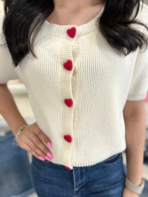 CUPID KNIT CARDIGAN TOP