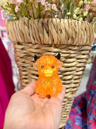HIGHLAND COW GLITTER SQUISHY