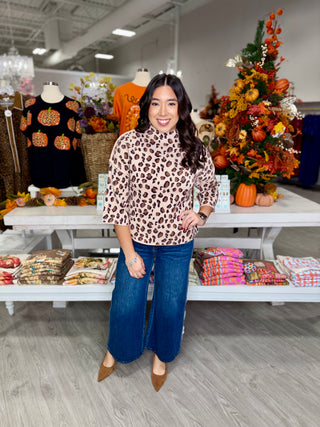 SHELLY LEOPARD TOP