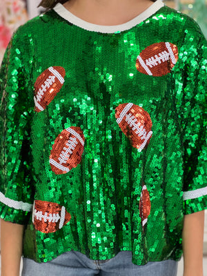 Sequin Football Crop Top