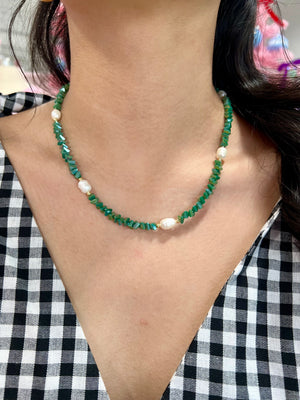 Crystal Flora Necklaces- GREEN