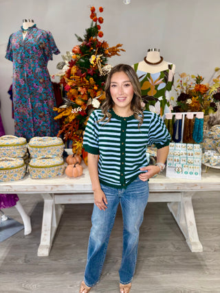 MADISON STRIPED KNIT TOP