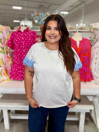TAYLOR EMBROIDERED TOP