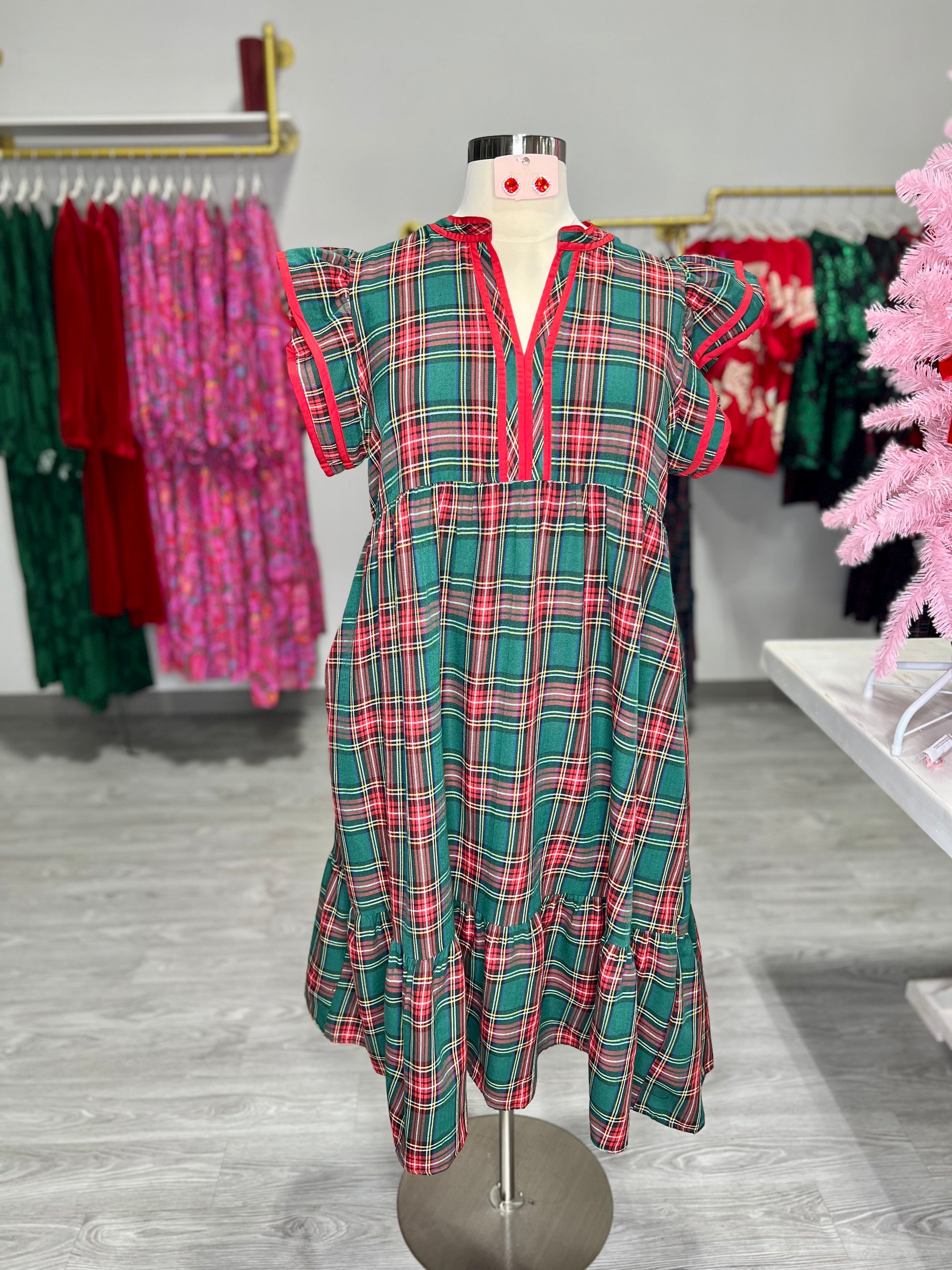 ALYSON PLAID DRESS