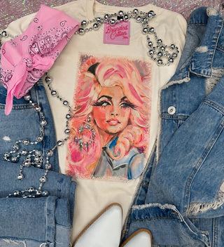PRE ORDER SWEET DOLLYY WITH RHINESTONES TEE