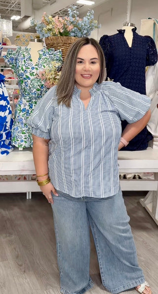 MARTHA BLUE TOP