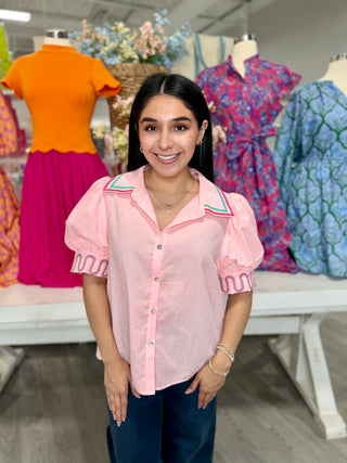 NATALIE HOT PINK TOP